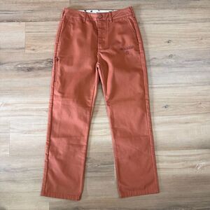 Undefeated Men’s Orange Red Work Pants Sz 30 Cargo Chinos Workwear Japan Street